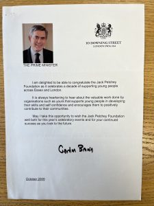 Letter from The Prime Minister